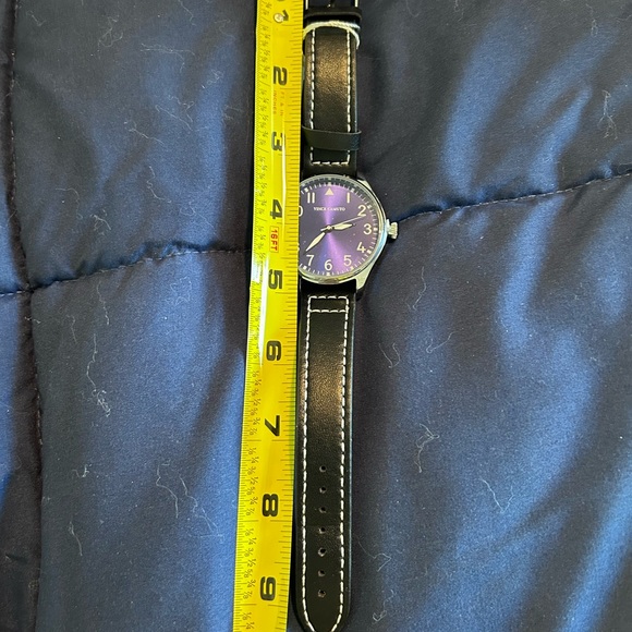 VINCE CAMUTO • Aldo Pilot Men’s Watch • Blue Face Black Straps • - Picture 4 of 6